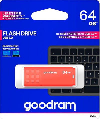 GOODRAM Pendrive GoodRam UME3 UME3-0160K0R11 (16GB USB 3.0) - 64GB - USB-stick