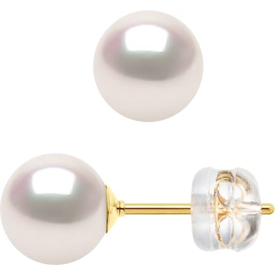 Akoya Parel Oorbellen Ronde 6-7mm 18K Yellow Gold