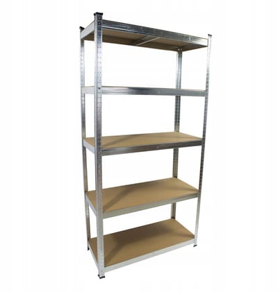 Metalen magazijnrek 150x75x30 cm - 5 stevige MDF-planken, 875 kg