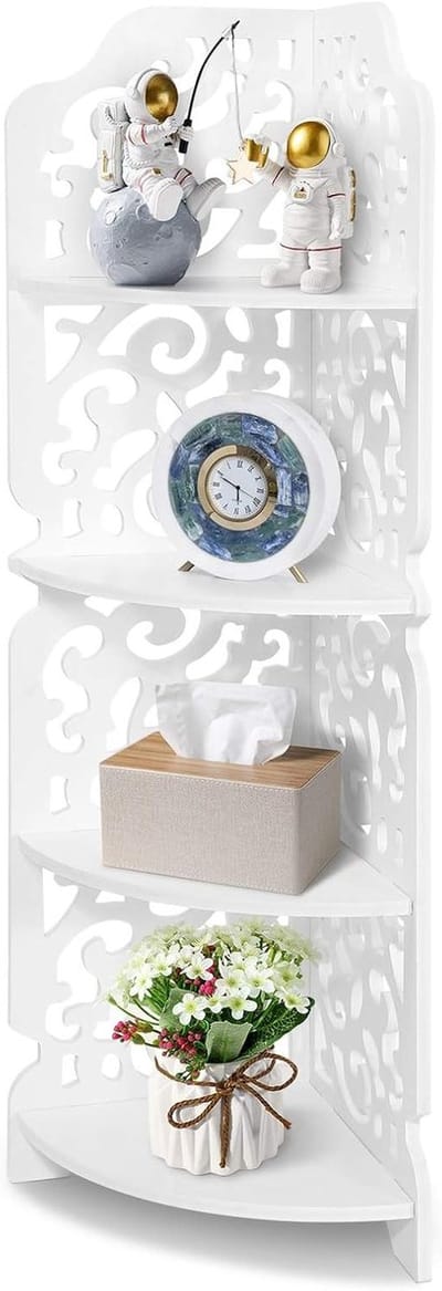 Duurzame Waterdichte Hoekwand Plank voor Badkamer en Keuken - 80 x 18 x 22 cm, Ruimtebesparend en Stijlvol