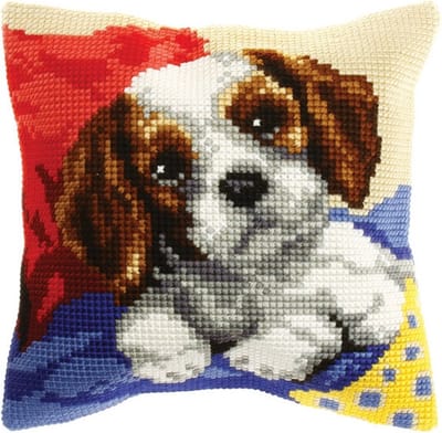 Orchidea borduurkussenpakket puppy 9523 voorbedrukt