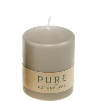Pure stompkaars bruin 90/70 kaars duurzame stearine en koolzaad natuur