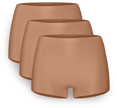 ten Cate Dames Shorts – Secrets – 3-Pack – Hazelnut – Maat S – Naadloos & Comfortabel Ondergoed – Fluweelzachte Afwerking – Voordeelverpakking