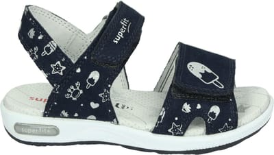Superfit - 6134 - SandalenMeisjesKindersandalen - Kleur: Blauw - Maat: 27