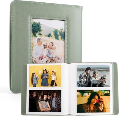 Hardcover Fotoalbum met 160 Pockets voor 4x6 Foto's, PU Leer, Groot Capaciteit, Perfect voor Familie, Bruiloften en Herinneringen - Groen