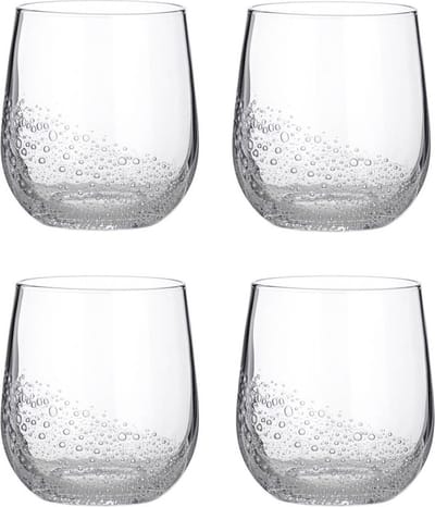 Broste Copenhagen Bubble serie set van 4 tumbler glazen S - mond geblazen 60 CL