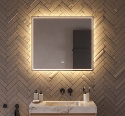 Schaere - Badkamerspiegel - LED Verlichting - Spiegel Verwarming - Touch Sensor - Dimfunctie - 80x70 cm