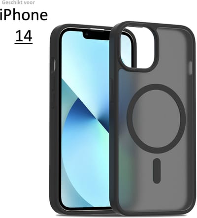 Brosendaal Hoesje - Geschikt voor Apple iPhone 14 – Mat Zwart – MagSafe-compatibel Telefoonhoesje – Ultradun en maximale Valbescherming