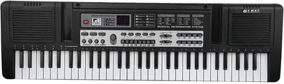 Digitale Toetsenbordpiano - Muziekinstrument Kinderen - Muziek Leren Spelen - Inclusief Microfoon - 61 Toetsen - Zwart