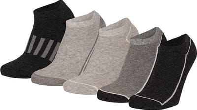 Apollo boys sneaker sokken grijs tinten 5-pack maat 27-30