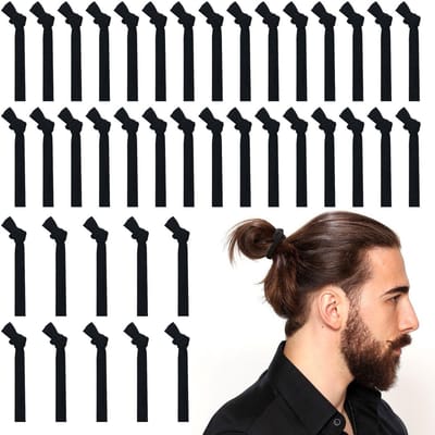 Dailygoods- Haarelastiekjes 40 Stuks - Elastische Haaraccessoires - Sporthaarelastiekjes - Polyester - Zwart - Goede Elasticiteit - Haarband