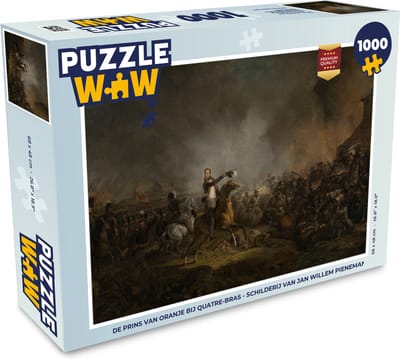 Puzzel De prins van Oranje bij Quatre-Bras - Schilderij van Jan Willem Pieneman - Legpuzzel - Puzzel 1000 stukjes volwassenen