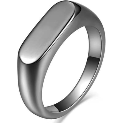 Eenvoudige 4 mm titanium stalen zegelringen voor mannen vrouwen Hoge kwaliteit roestvrijstalen herenring trouwring sieraden jubileumcadeau 10 gray