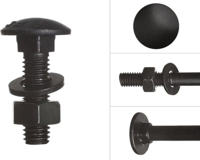 Wovar Slotbouten Verzinkt Zwart M8 x 30 mm | Doos 25 Stuks