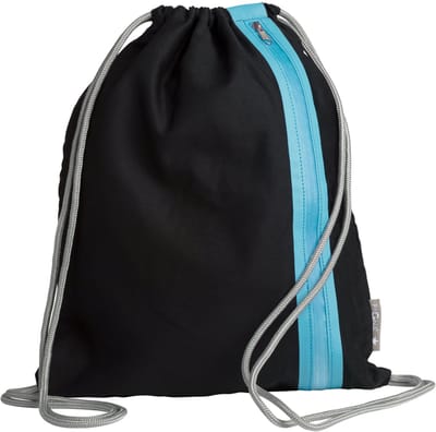 Pagna sporttas met trekkoord, zwart/azuurblauw