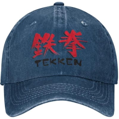 Tekken Spel Zon Baseballpet Y2K Retro Heren Volwassene Gewassen Hip Hop Petten Ontwerp Tennis Skate Pet Cadeau Idee Adjustable gray