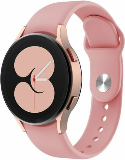 By Qubix - Geschikt voor Samsung Galaxy Watch bandje - Sportbandje 20mm - Roze - Geschikt voor Samsung Galaxy Watch 7 (40 & 44mm) - Galaxy Watch FE - Galaxy Watch 6 - Galaxy Watch 6 Pro - Galaxy Watch 5 - 5 Pro - Galaxy Watch 4 - 4 Classic