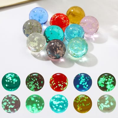 Dailygoods- Lichtgevende KS 50 Stuks - Glazen Decoratie - Kleurvariaties - Verjaardagscadeau - Halloween Geschenken - Hoogwaardig Glas - Glazen Kralen