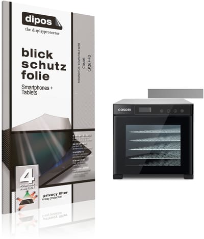 dipos – Matte Privacy Screenprotector geschikt voor Cosori CP267-FD | Anti-Spy Beschermfolie