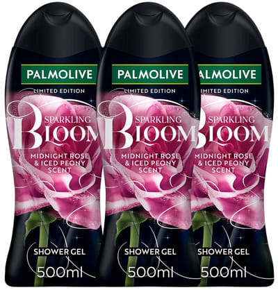 Palmolive Sparkling Bloom – Limited Edition – Douchegel – Midnight Rose & Iced Peony – 500ml – 3-Pack