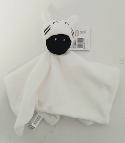 Bambino knuffeldoekje 0+ - wit zacht horse paardje zebra - knuffeldoek - onmisbaar voor babies - kraamcadeau - baby knuffel doekje - fluweel
