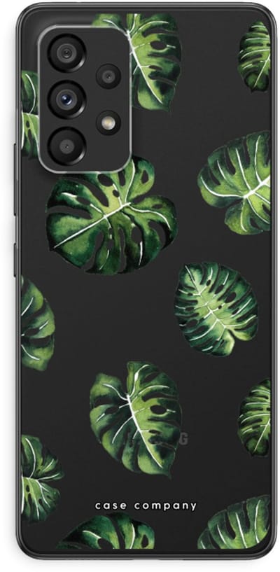 Case Company® - Hoesje geschikt voor Samsung Galaxy A53 5G hoesje - Tropische bladeren - Soft Cover Telefoonhoesje - Bescherming aan alle Kanten en Schermrand
