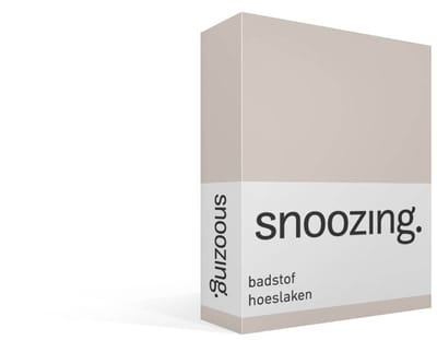 Snoozing badstof hoeslaken - 90x200/220 of 100x200 cm - Eenpersoons - Zand