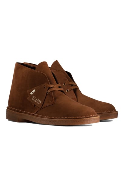 Clarks - DESERT BOOT - Vrije tijd half-hoogHeren veterschoenHeren sneakers - Kleur: Cognac - Maat: 44
