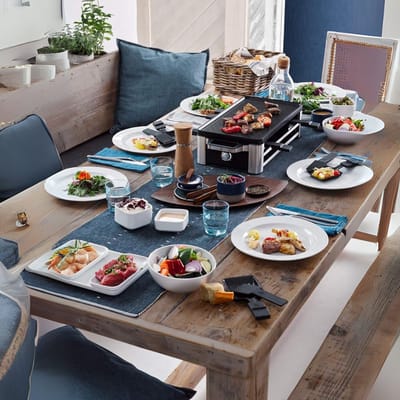 SAVI® Gourmetstel - Gourmet - Gourmetplaat - Zwart - ‎55cm x 13cm x 24cm