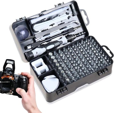 Schroevendraaierset - Precisie Bits - Klus Reparatie - 115 Delig - 6.2 Inch - Grijs