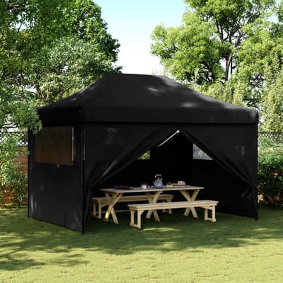 vidaXL - Partytent - 279 - x - 410 - x - 315 - cm - Zwart - Oxford - Stof