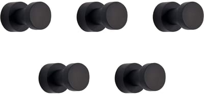 Unyqoos ® Stijlvolle Mat Zwarte Wandhaken Set van 5 voor Badkamer en Keuken