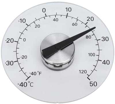Raamthermometer - Buitenthermometer - Temperatuur Meten - Weerbestendig Ontwerp - 4.3 Inch Wijzerplaat - Transparant