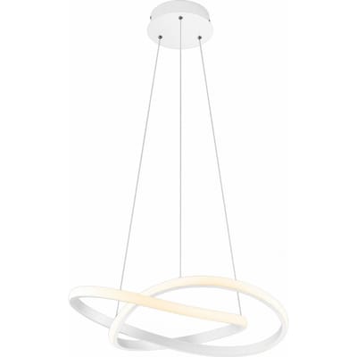 Reality Leuchten Course hanglamp, mat wit, 4.000 K, Ø 60 cm, metaal