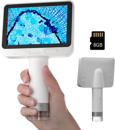 Unyqoos® Draagbare digitale microscoop met 4 inch scherm en WiFi-connectiviteit voor nauwkeurige observaties