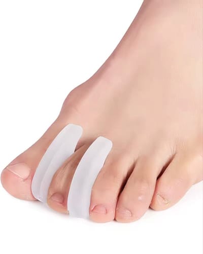 Scoby - Teencorrector - Teenspreiders - Siliconen - Hallux Valgus - Teenscheider - Toes Straightener - Wit/Transparant - 2 stuks
