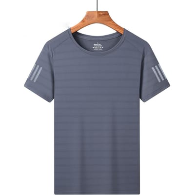 Grote Maat Sneldrogende Kleding Heren IJszijde T-shirt met Korte Mouwen Heren Zomer Dunne Heren T-shirt Zomer Sport Hardloop Top 6XL
