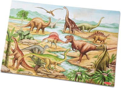 Vloerpuzzel met Dinosaurussen - Extra Dikke Kartonnen Puzzel met 48 Stukjes