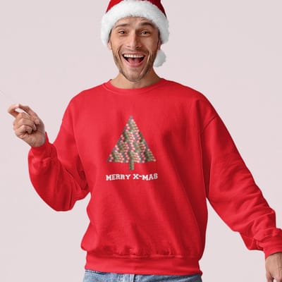 Lekker Waus Foute Kersttrui Rood - Pillenboom Merry Christmas - Maat XS - Kerst Outfit Dames & Heren