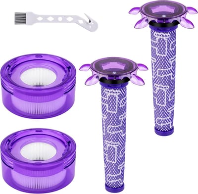 Filters voor Dyson V8 Advanced (SV25) Stervormige voorfilterkit + HEPA-filter Geschikt voor V8 Nieuwe Generatie 2023+ Vervangt 965661-05 967478-05 Phonillico®