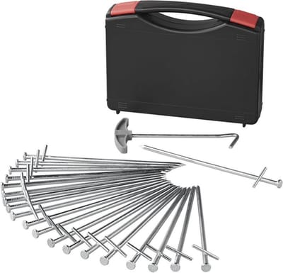 ProPlus Rotspennen set - metaal - aangelaste dwarspen - 23 cm - inclusief koffer - 20 stuks