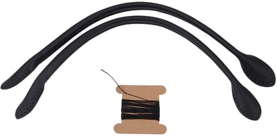 Dailygoody - Echt Lederen Tas Handvat - Reserve Riem DIY Handaccessoires - Zwart - Voor Dagelijks Gebruik - Ideaal voor Volwassenen - 40 x 1,3 cm