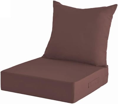 Tuinstoelkussens Set - Zitkussens Binnen - Comfortabel Loungen - Waterafstotend Traagschuim - Diepe Zit - Donkerbruin