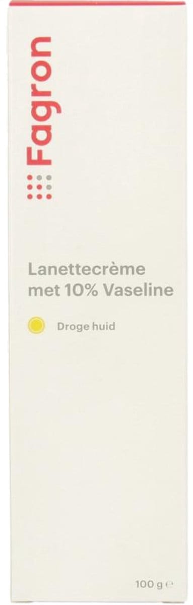 Fagron Lanettecreme 10% vaseline met doosje 100 Gram