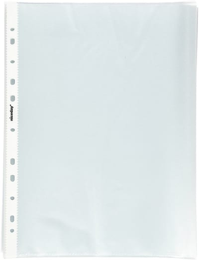 Plastic insteekhoezen, A4, vel 210x297 mm, 100 stuk/ 1 doos