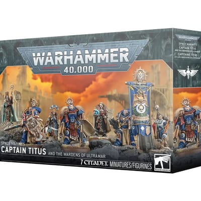 Beeldje Games Workshop Warhammer 40k - Ultramarines Capitaine Titus et les Gardiens d'Ultramar