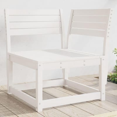 Tuinbank Hoek - Gespreksbank Patio - Ontspannen Buiten - Modulair Ontwerp - 73x73x78 cm - Wit