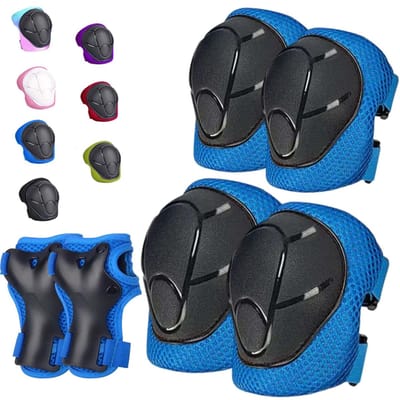 Kinderen Beschermingsset - Sport Pads - Veilig Sporten - 6 Delige Set - 3-14 Jaar - Zwart