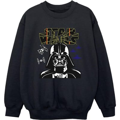 Star Wars Jongens Darth Vader Comp Logo Sweatshirt (Zwart)