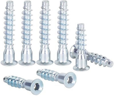 20 Stuks Bevestigingsschroeven M5 x 30mm voor Meubels, Hexagon Schroeven voor Snelle Verbindingen en Reparaties